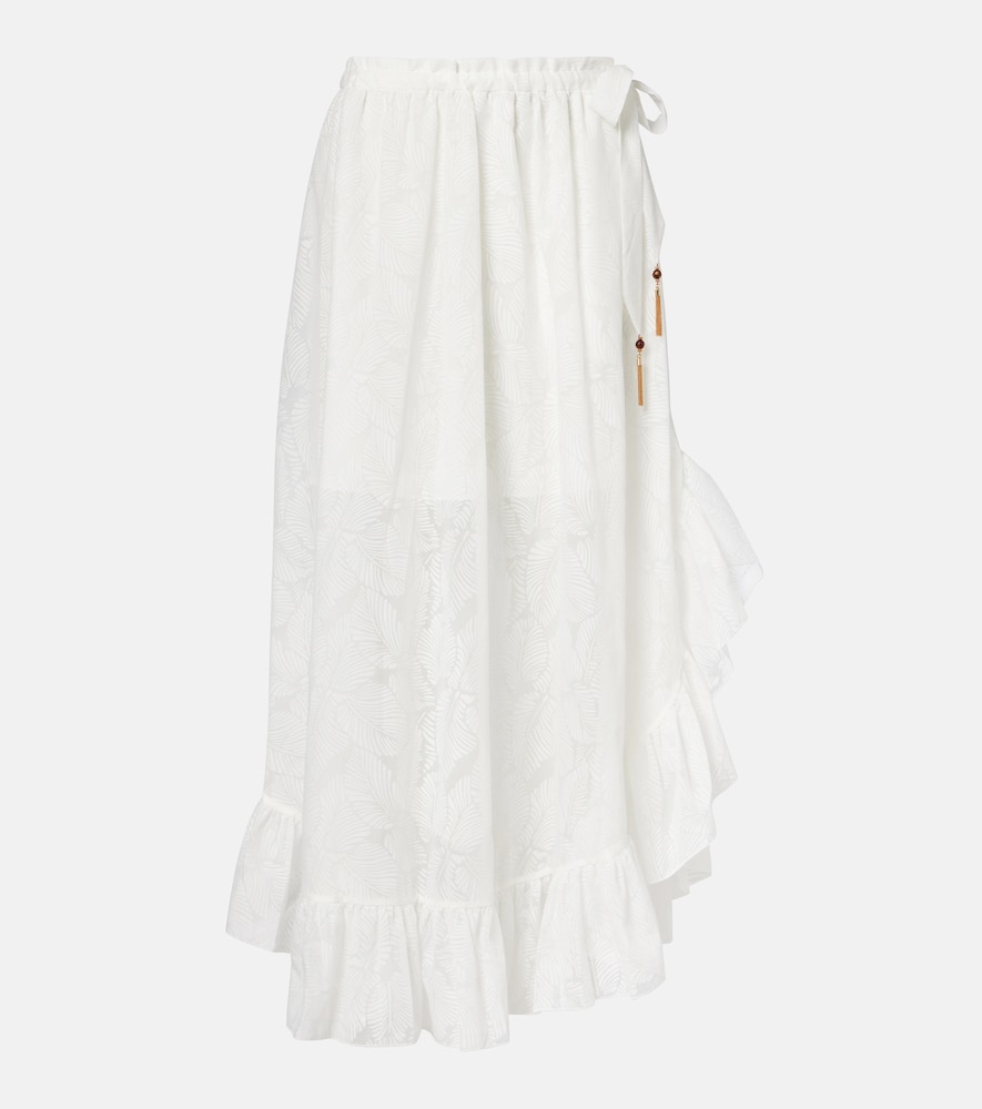 Zimmermann Daylight ruffled cotton-blend maxi skirt