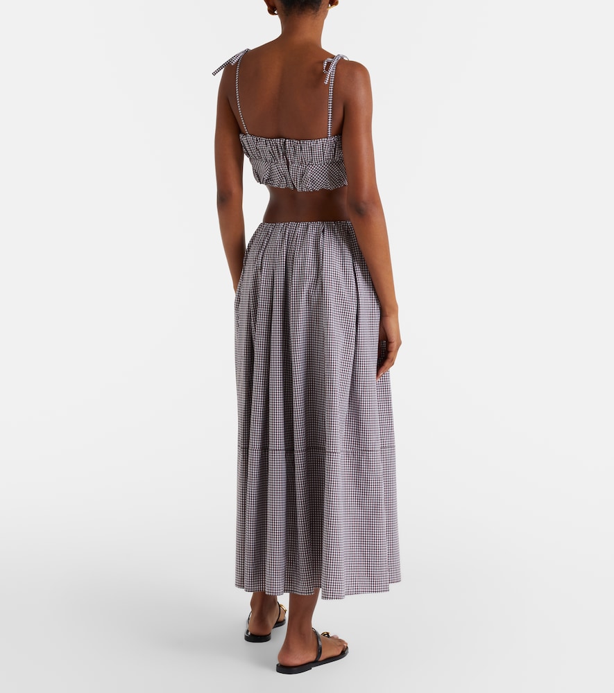 Solinas Gingham Cotton-Blend Midi