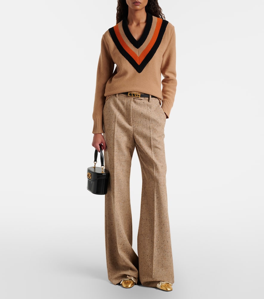 Valentino Valet Du Roi 60 Leather Slingback Pumps In Gold