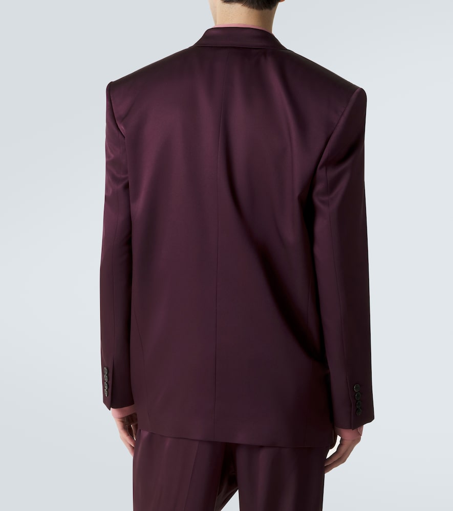  Saint Laurent Saint Laurent Silk Satin Suit Jacket 