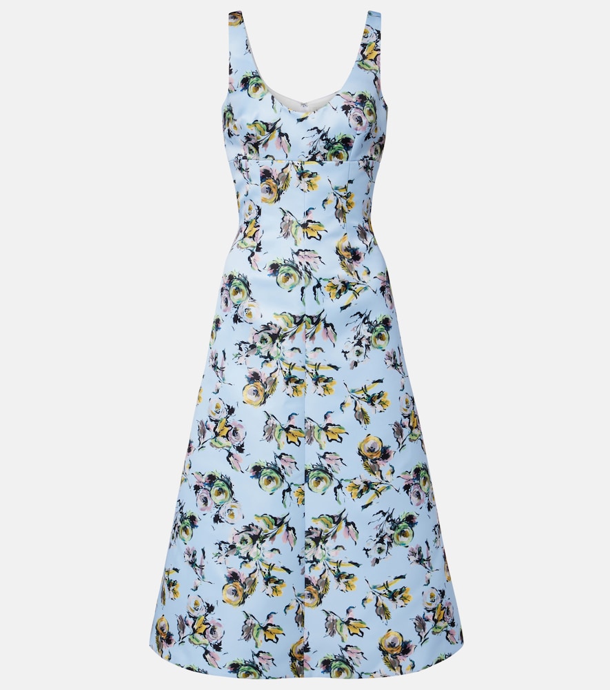 Emilia Wickstead Abella floral satin cocktail dress