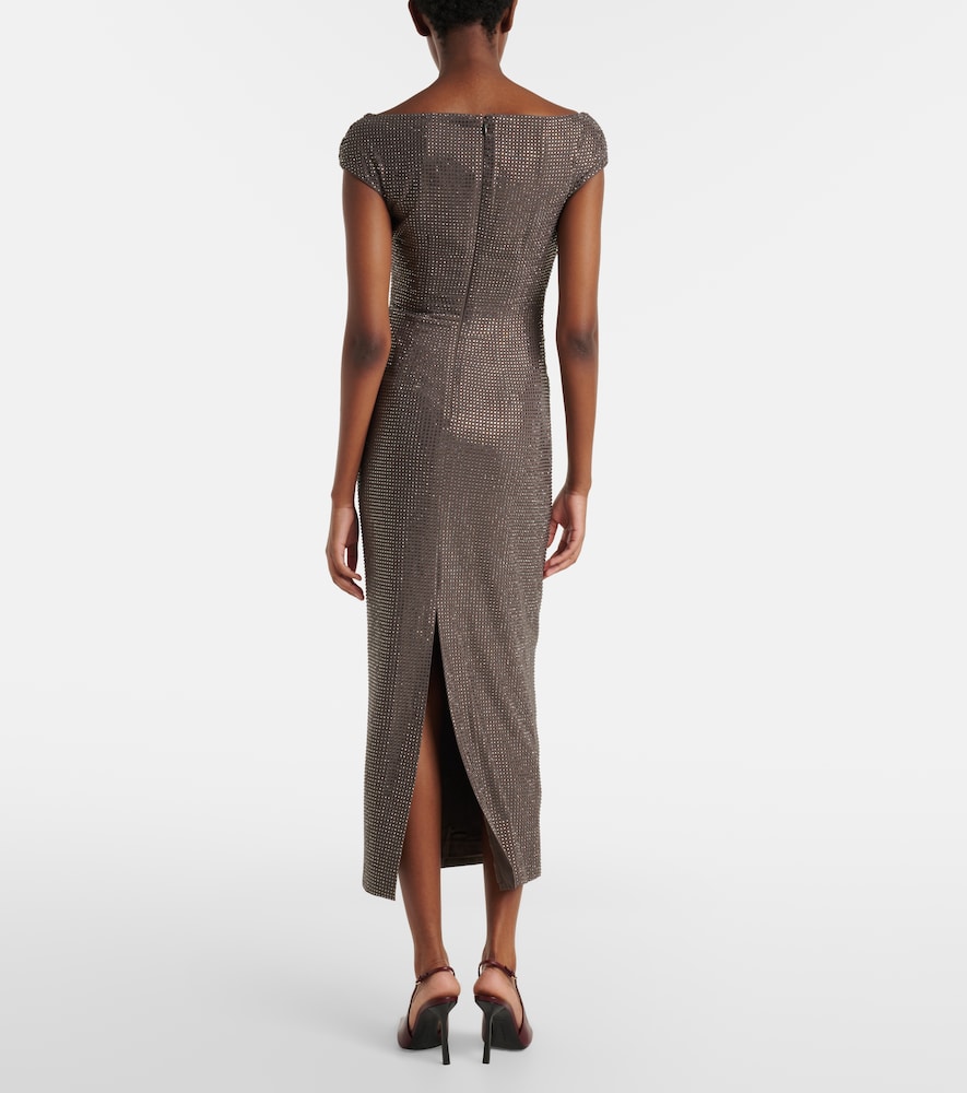  Roland Mouret Roland Mouret Midikleid Aus Chiffon Mit Kristallen 