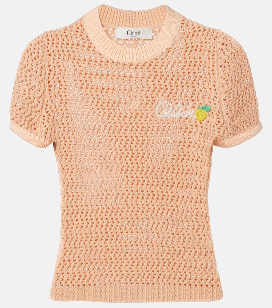 Chloé Top aus Häkelstrick
