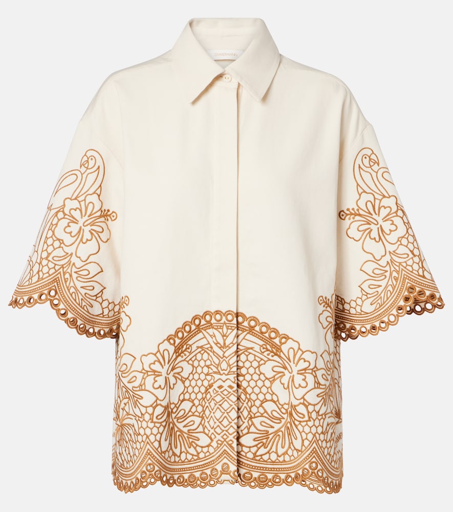 Zimmermann Como embroidered cotton shirt