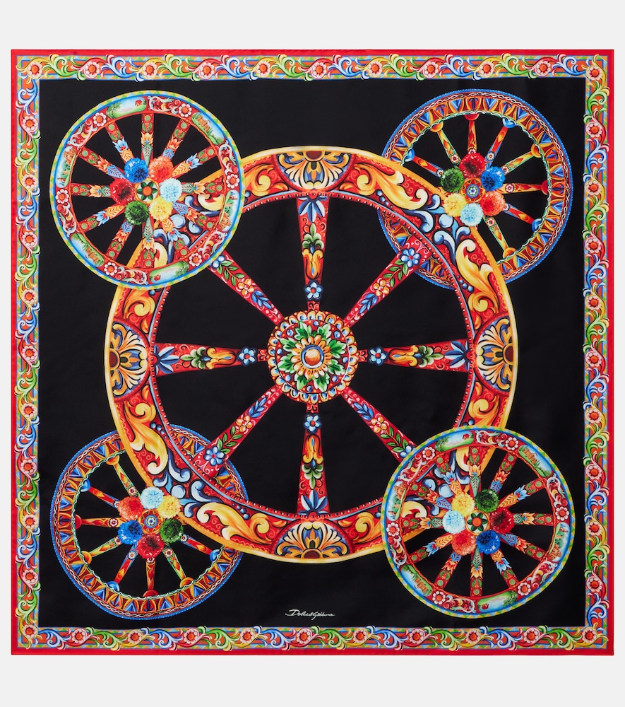 Dolce & Gabbana Carretto silk twill scarf | Thumbnail 6