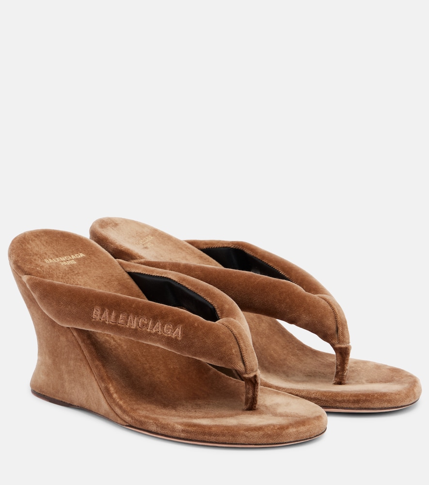 Wedge-Sandalen Gaeta aus Samt