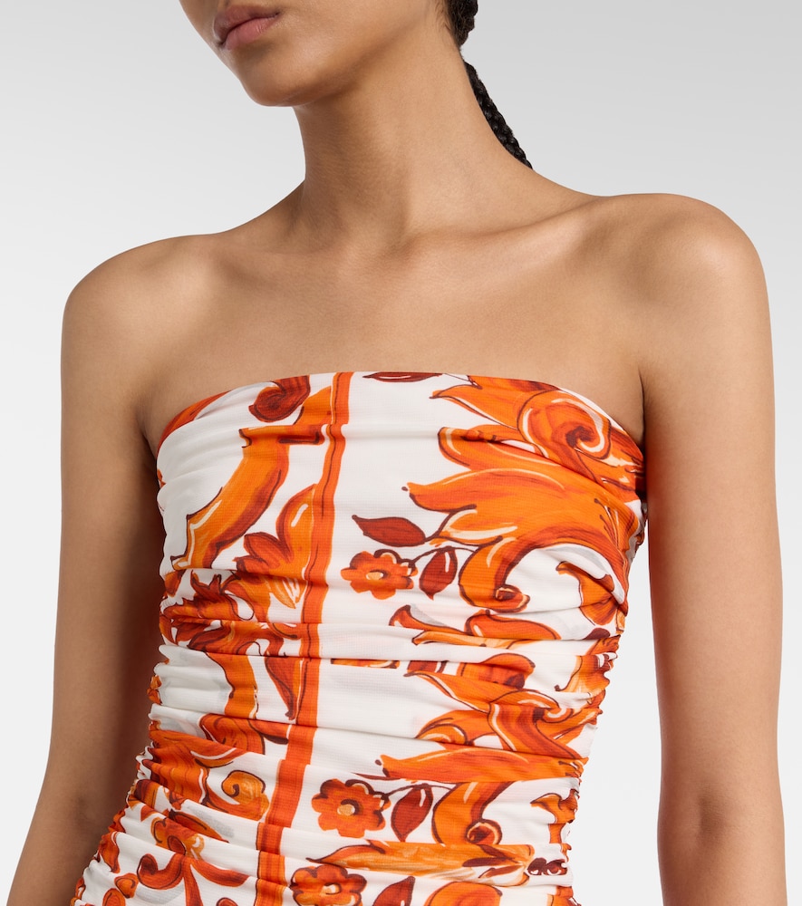  Dolce&gabbana Dolce&gabbana Midikleid Majolica Aus Organza 