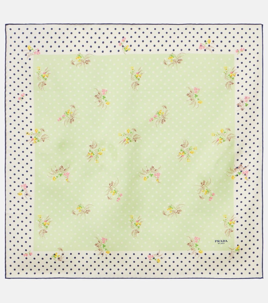 Prada Printed silk twill scarf
