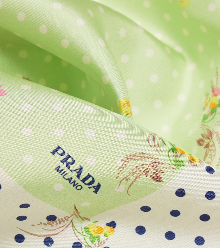  Prada Prada Printed Silk Twill Scarf 