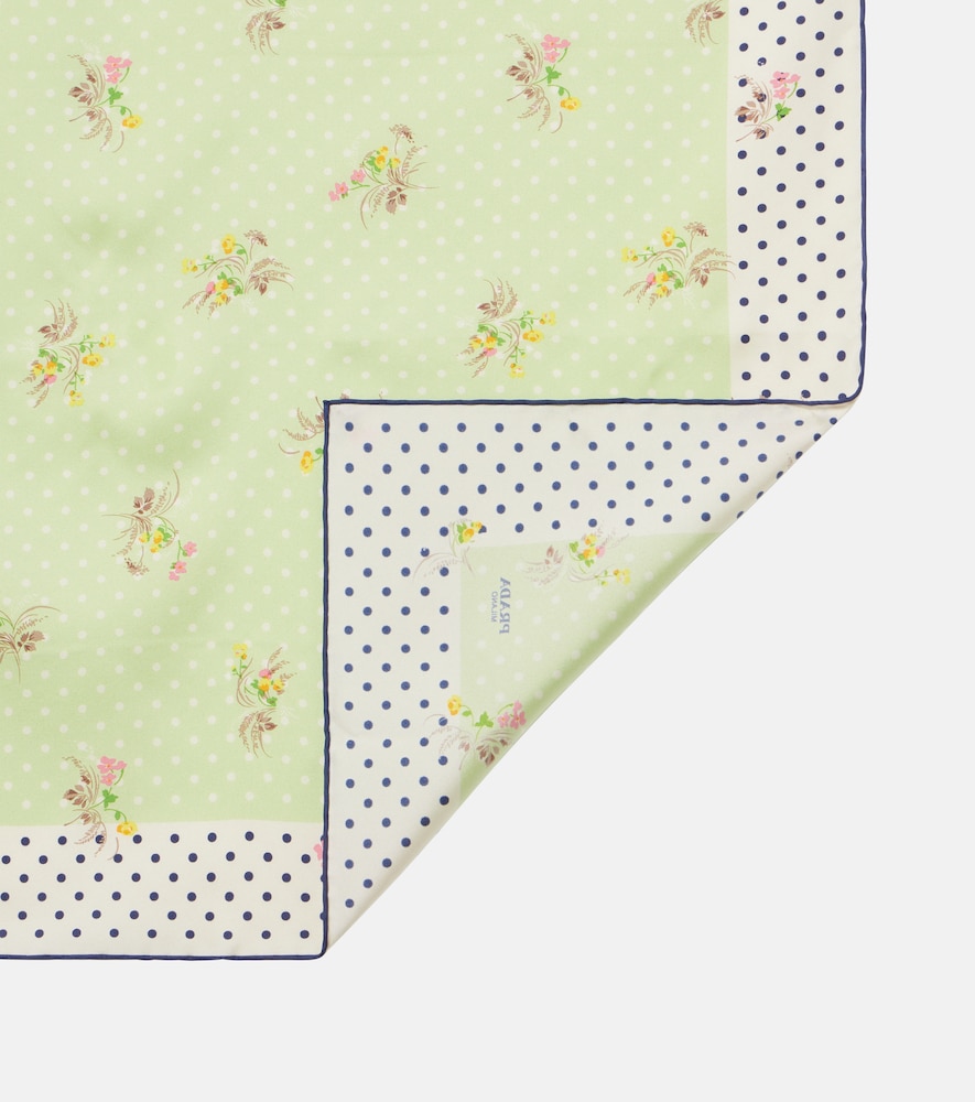  Prada Prada Printed Silk Twill Scarf 