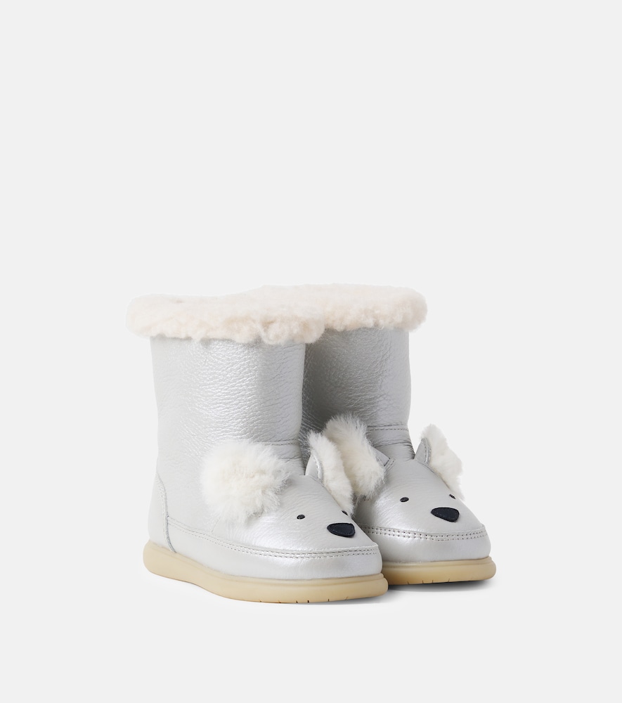 Stiefel Deloniek aus Leder mit Wolle