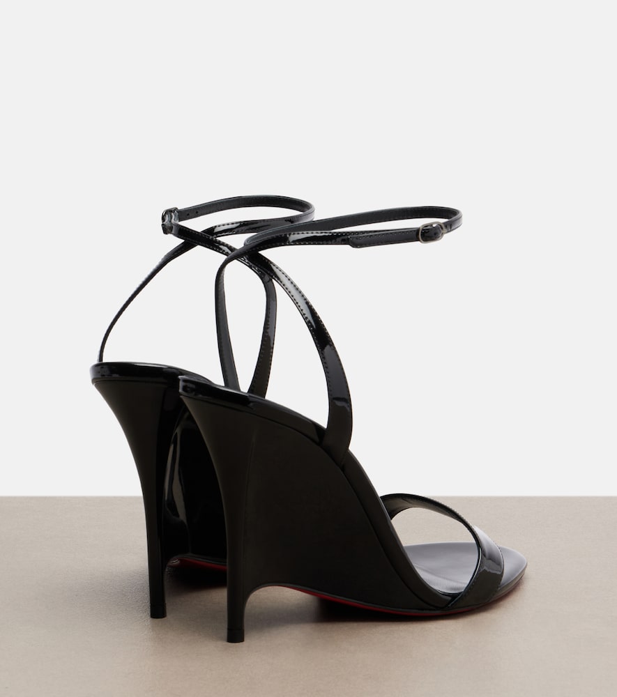 Miss Z Patent Leather Wedge Sandals
