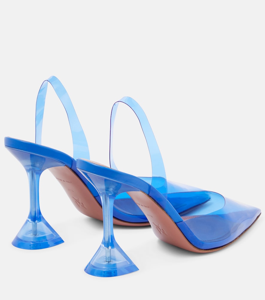  Amina Muaddi Amina Muaddi Holli Glass Pvc Slingback Pumps 
