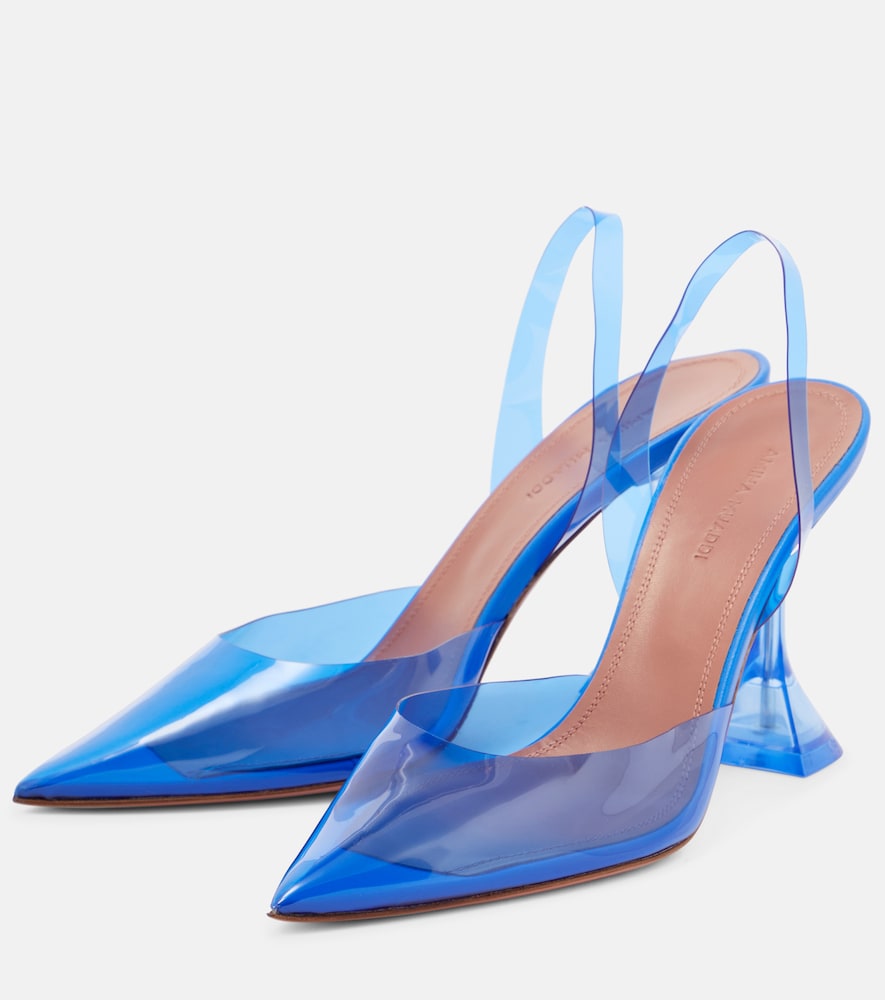  Amina Muaddi Amina Muaddi Holli Glass Pvc Slingback Pumps 