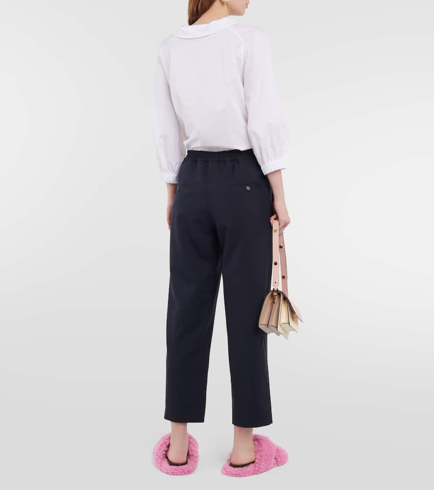 Marni Straight-leg Cut Trousers In Blublack