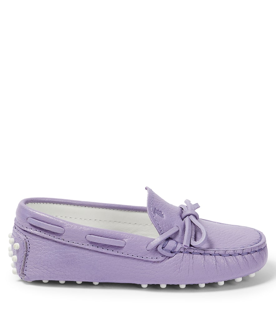 Shop Tod's Junior Gommino Leather Moccasins In Madeira