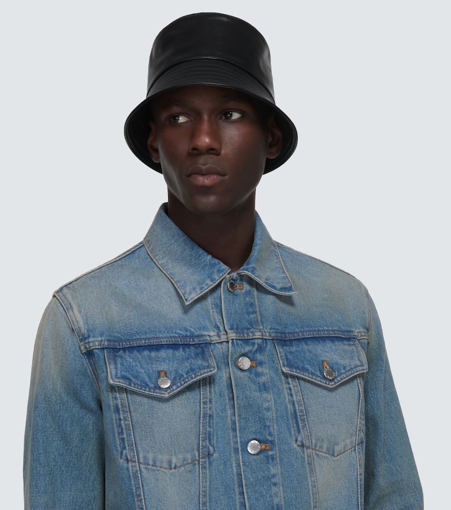  Prada Prada Leather Bucket Hat 