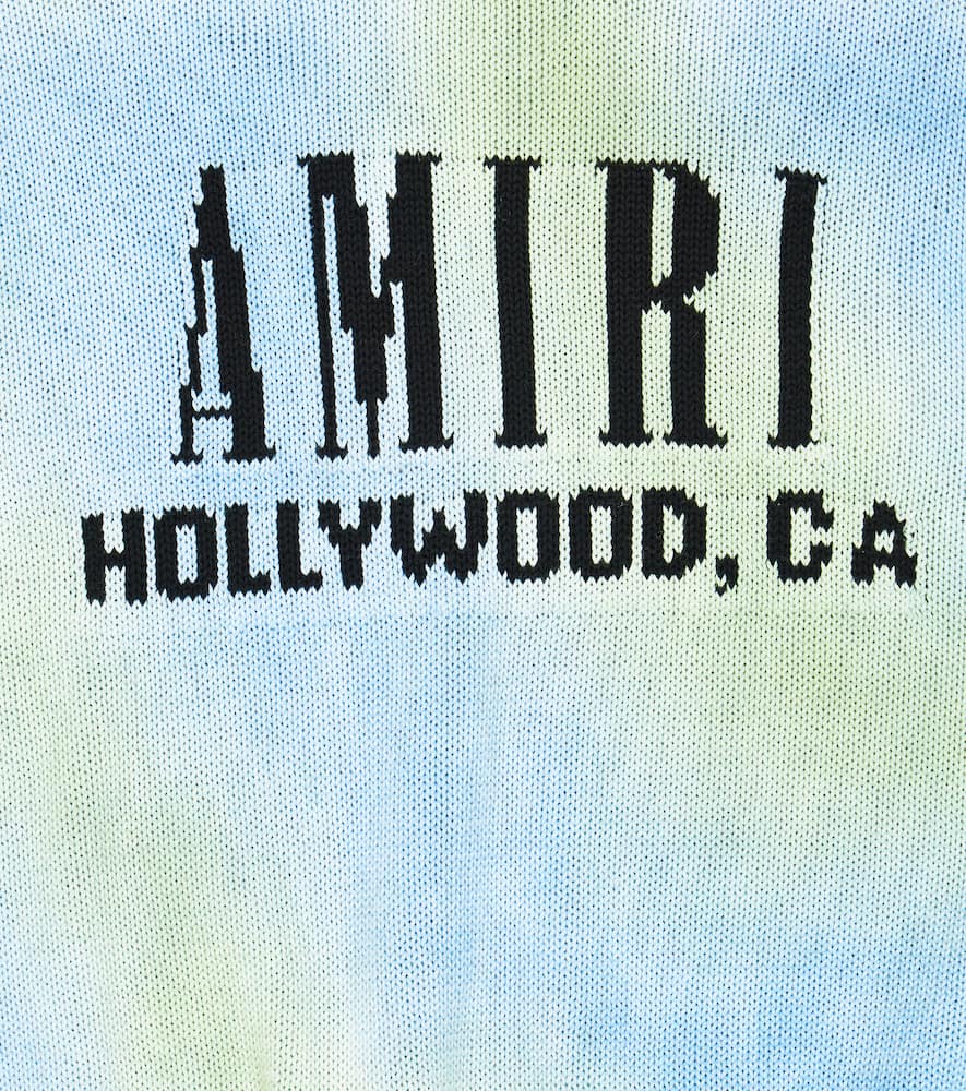 Amiri Logo Tie-dye Wool Sweater In Multicoloured
