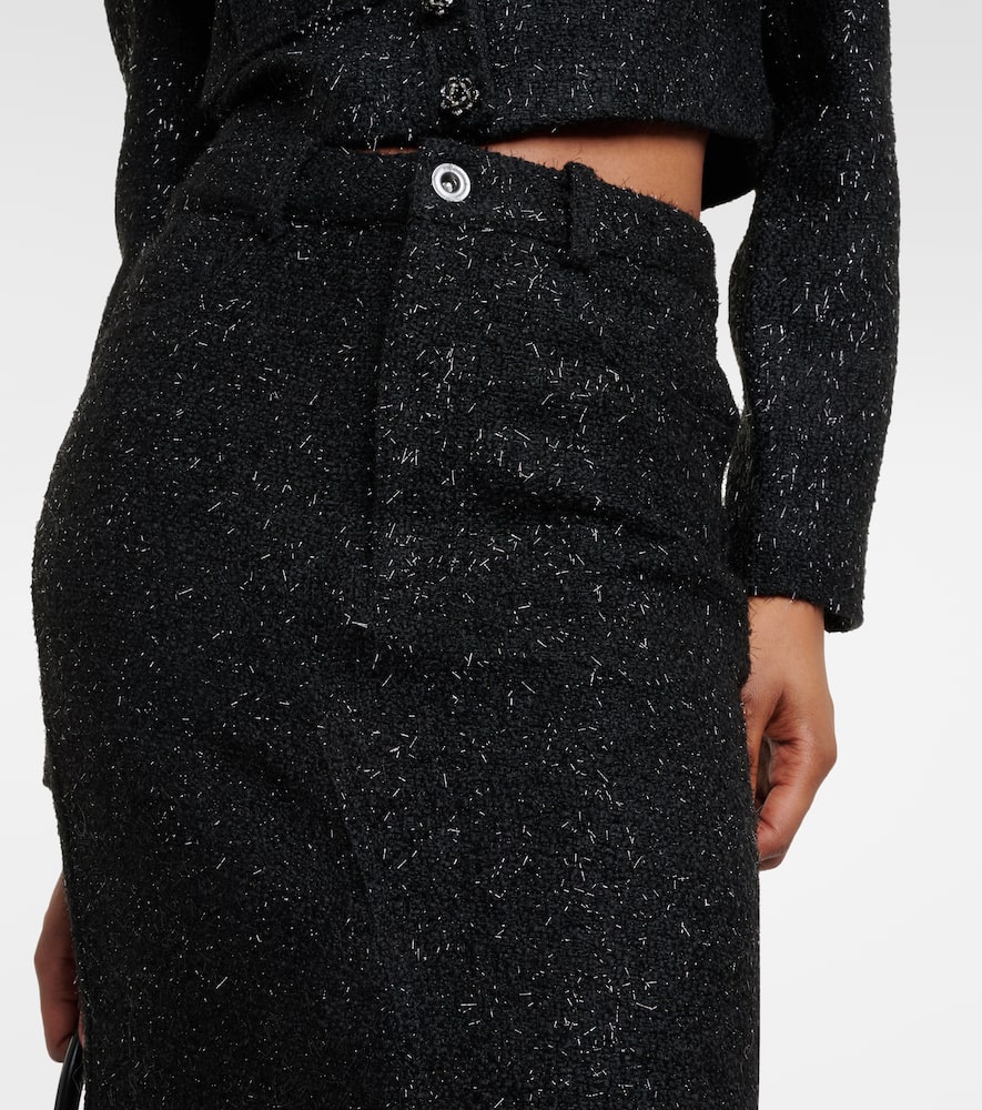 圈圈呢加长半身裙