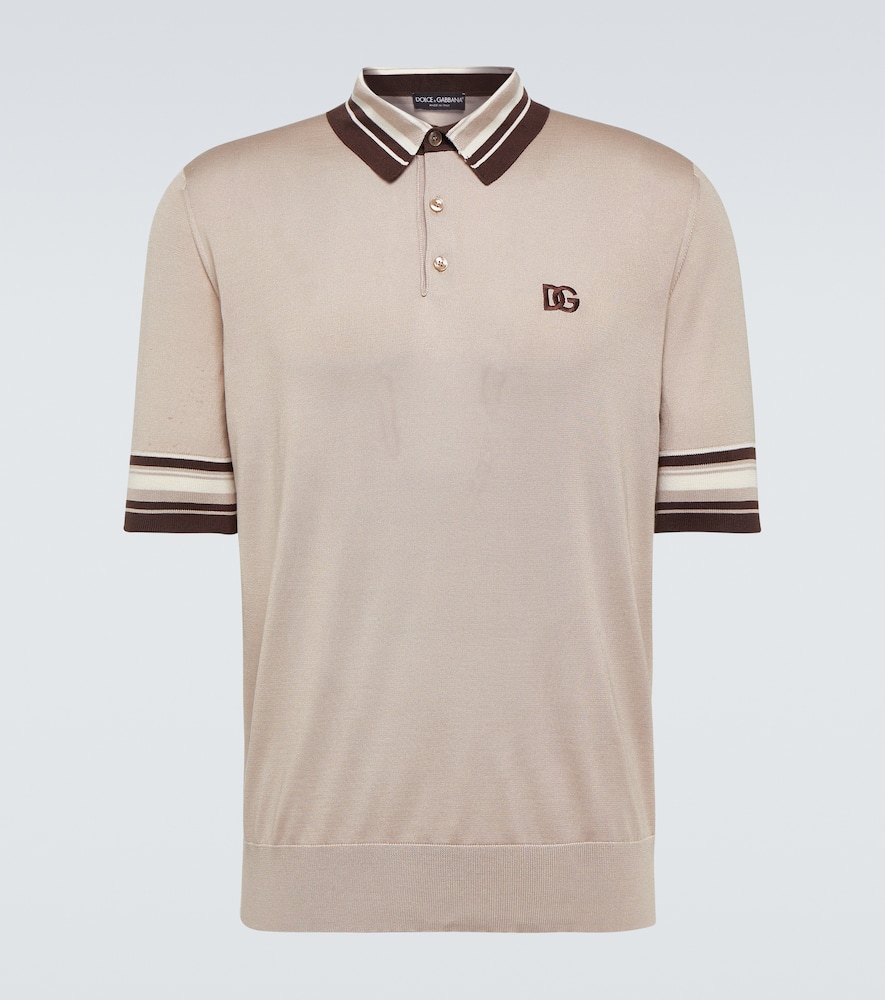 Dolce & Gabbana DG silk polo shirt
