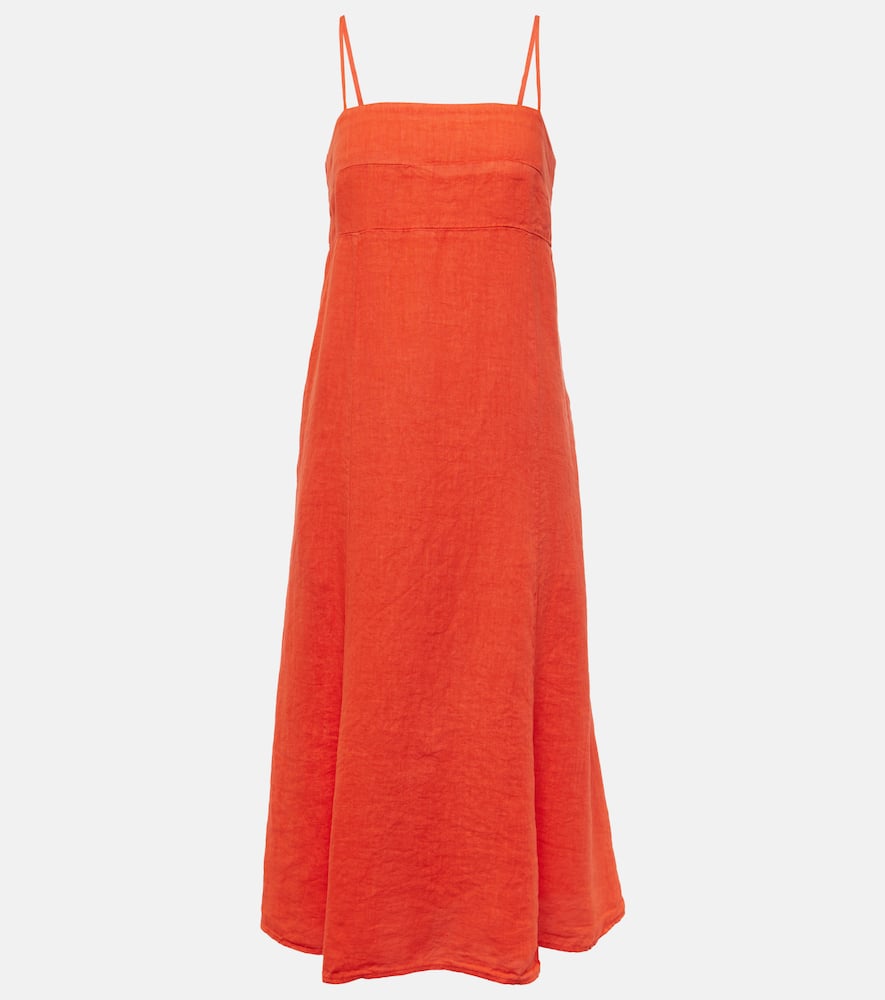 Stephie linen midi dress