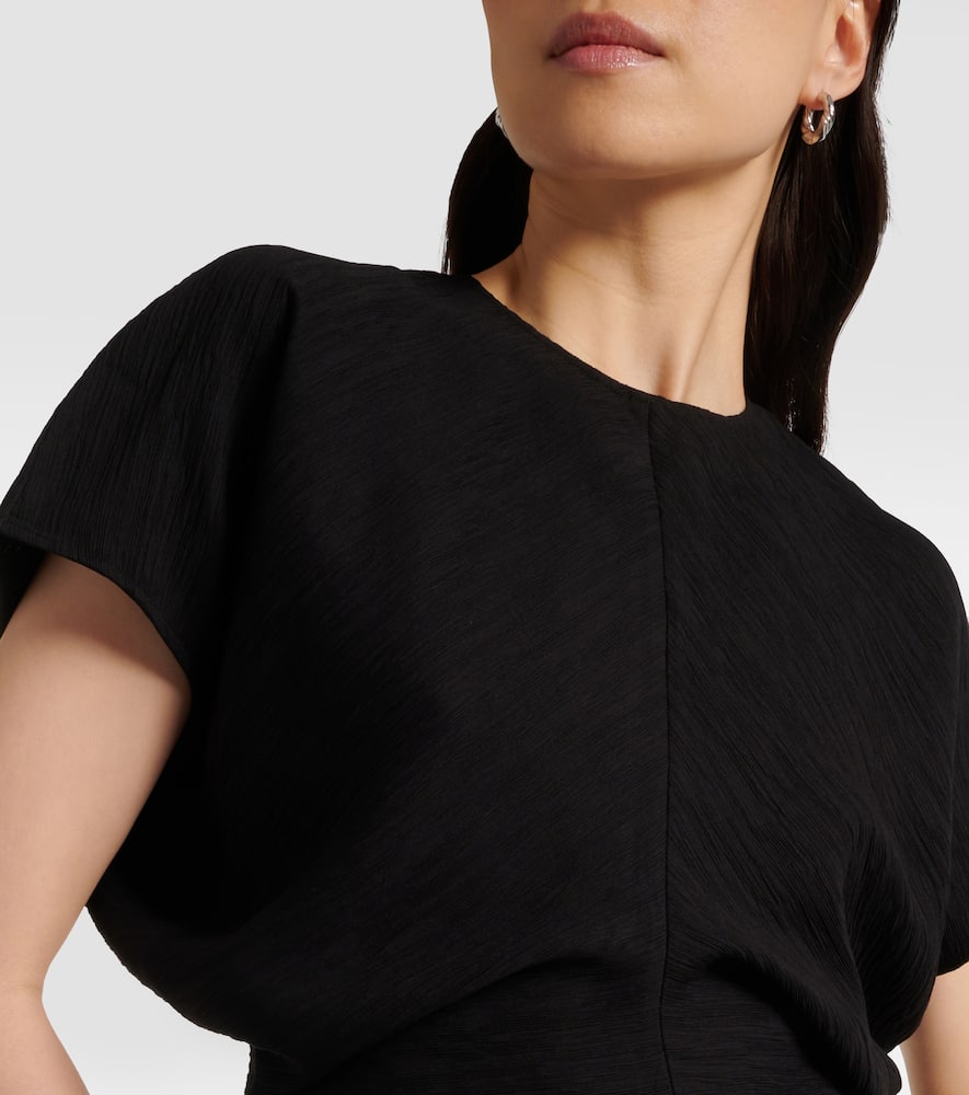 Totême Gathered Pleated Top In Black