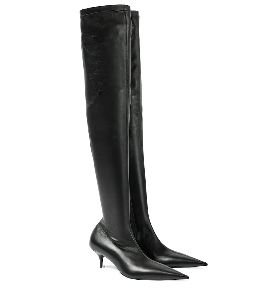 Avenue leather over-the-knee boots