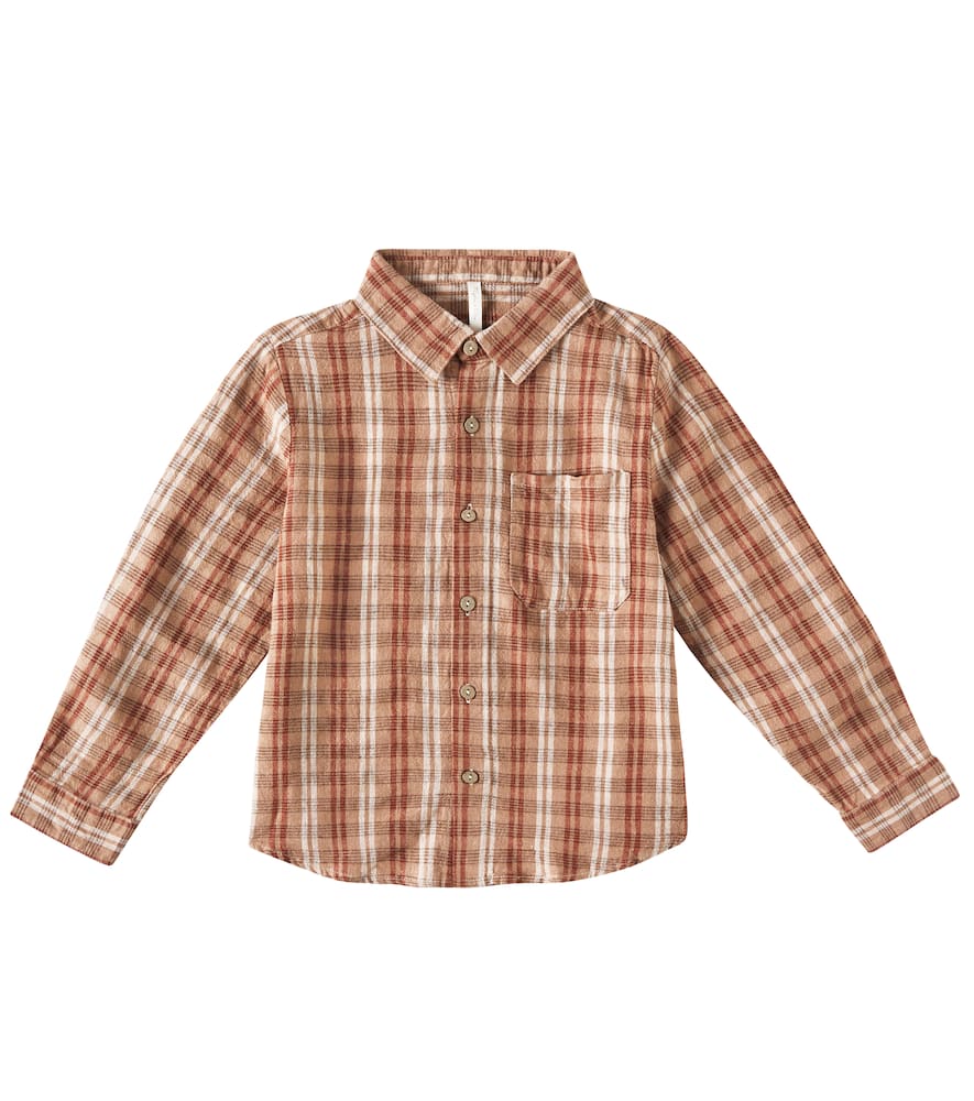 Rylee + Cru Plaid Linen-blend Shirt In Autumn-plaid