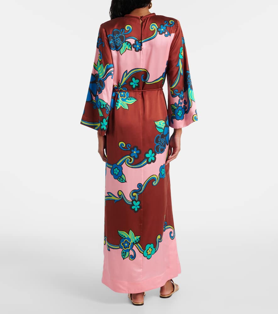 Alemais Printed Silk Satin Maxi Dress In Multicoloured