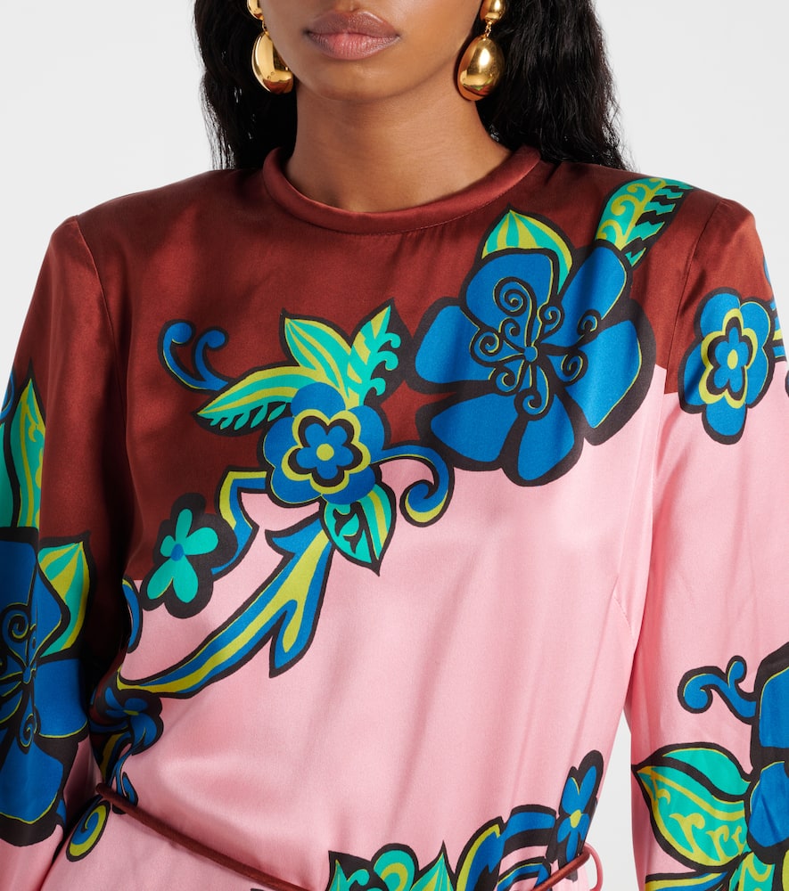 Alemais Printed Silk Satin Maxi Dress In Multicoloured