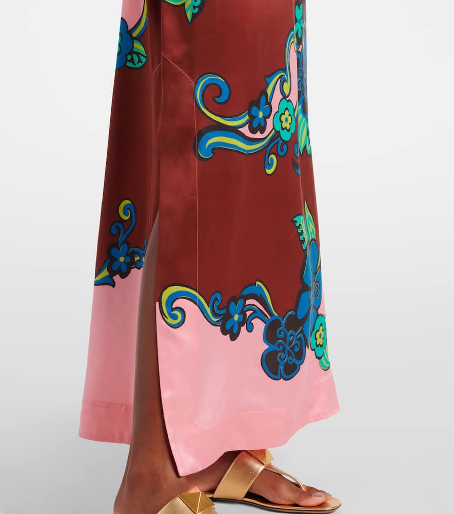 Alemais Printed Silk Satin Maxi Dress In Multicoloured