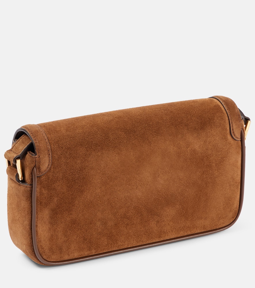 Tom Ford Wallis Mini Suede Crossbody Bag In Brown