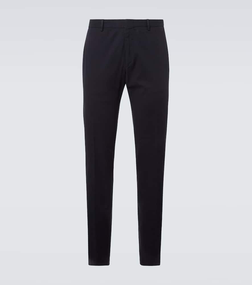 ZEGNA COTTON-BLEND STRAIGHT PANTS
