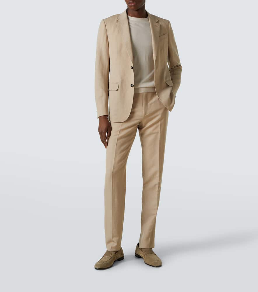 ZEGNA TROFEO WOOL AND LINEN SUIT