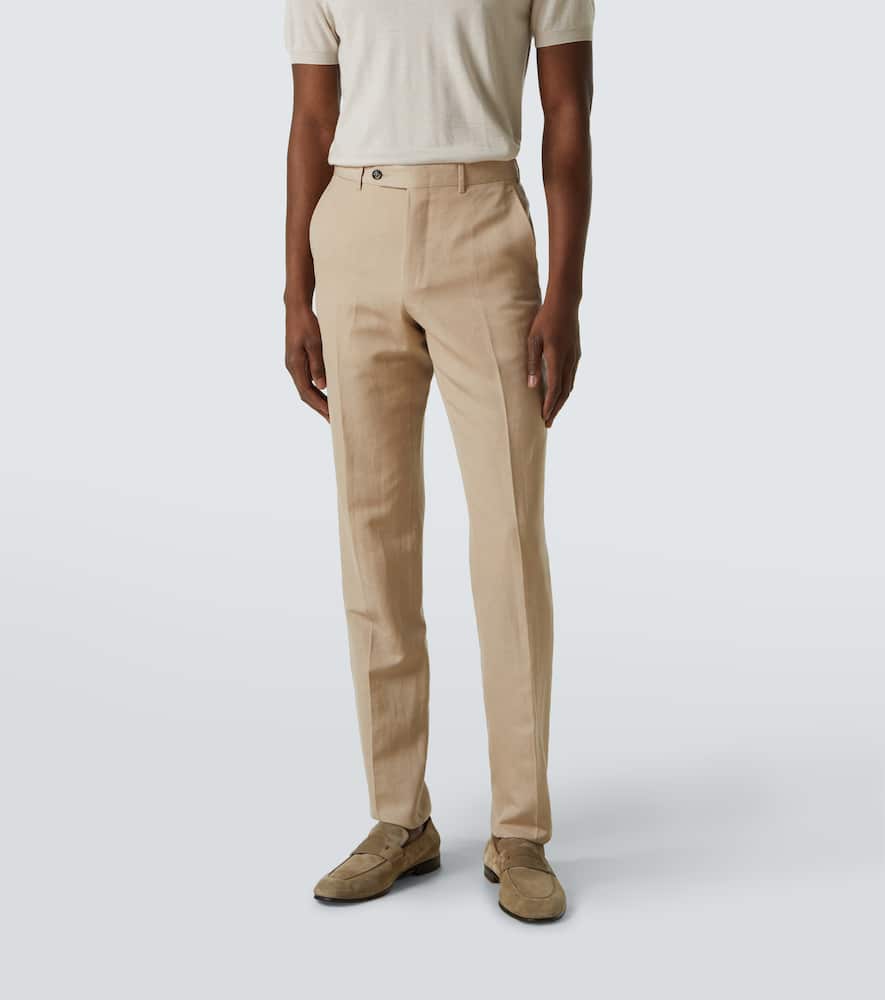 ZEGNA TROFEO WOOL AND LINEN SUIT