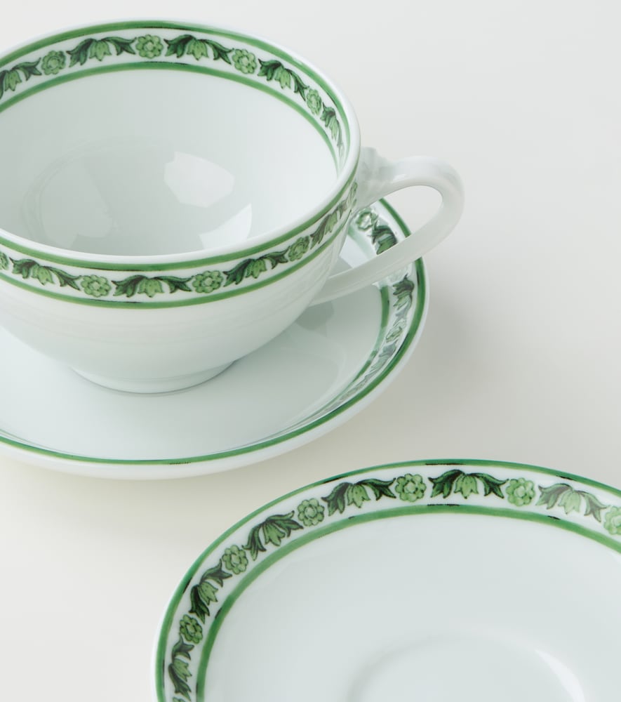  Dolce&gabbana Casa Dolce&gabbana Casa Majolica Set Of 2 Teacups And Saucers 