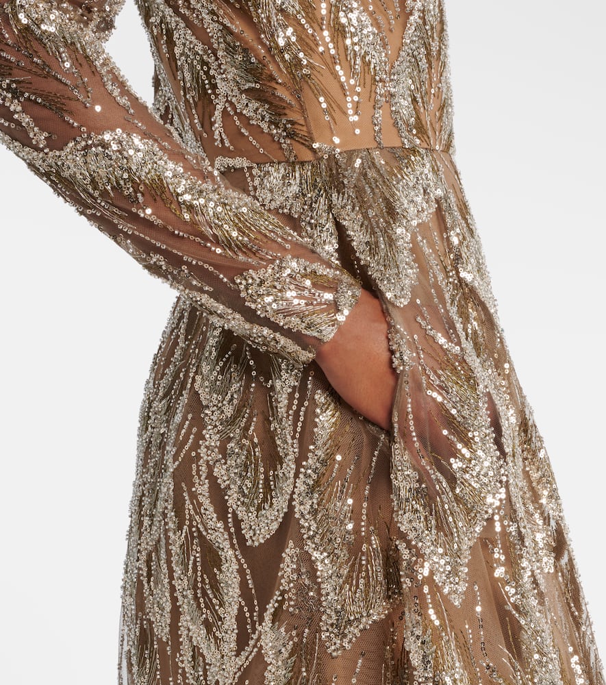 Elie Saab Besticktes Cocktailkleid