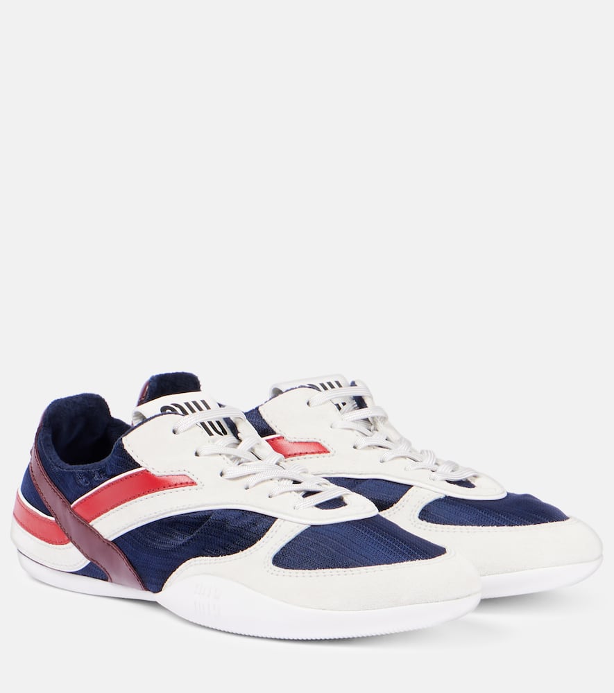 Gymnasium leather-trimmed sneakers