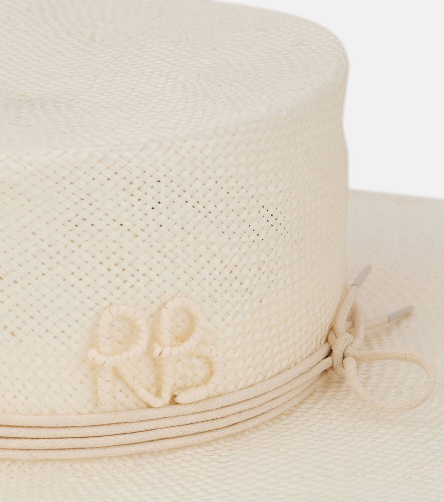 Ruslan Baginskiy Logo Embellished Straw Hat