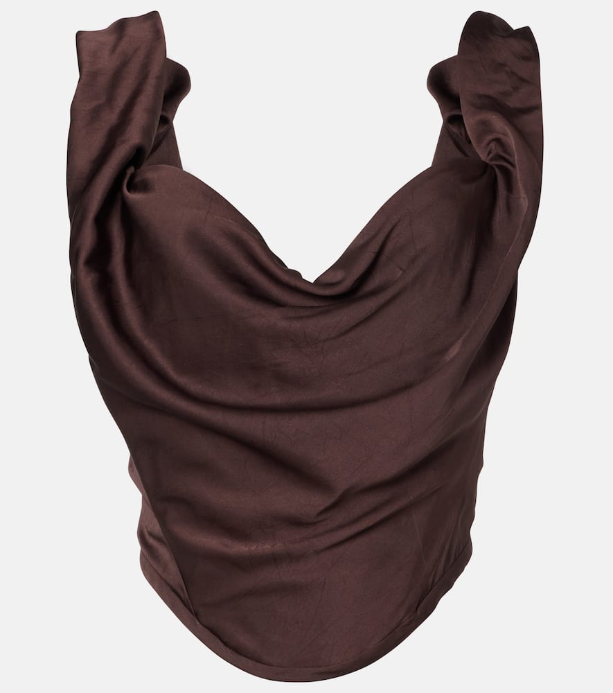 Vivienne Westwood Sunday Draped Corset In Brown