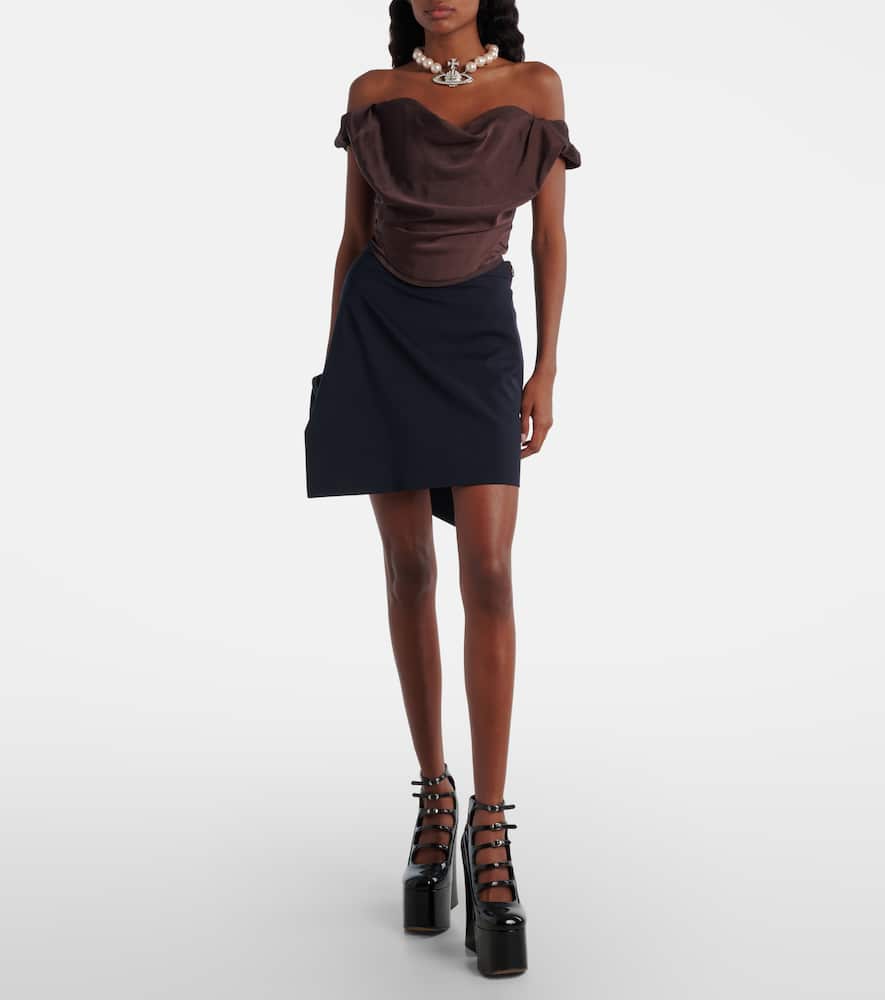 Vivienne Westwood Sunday Draped Corset In Brown