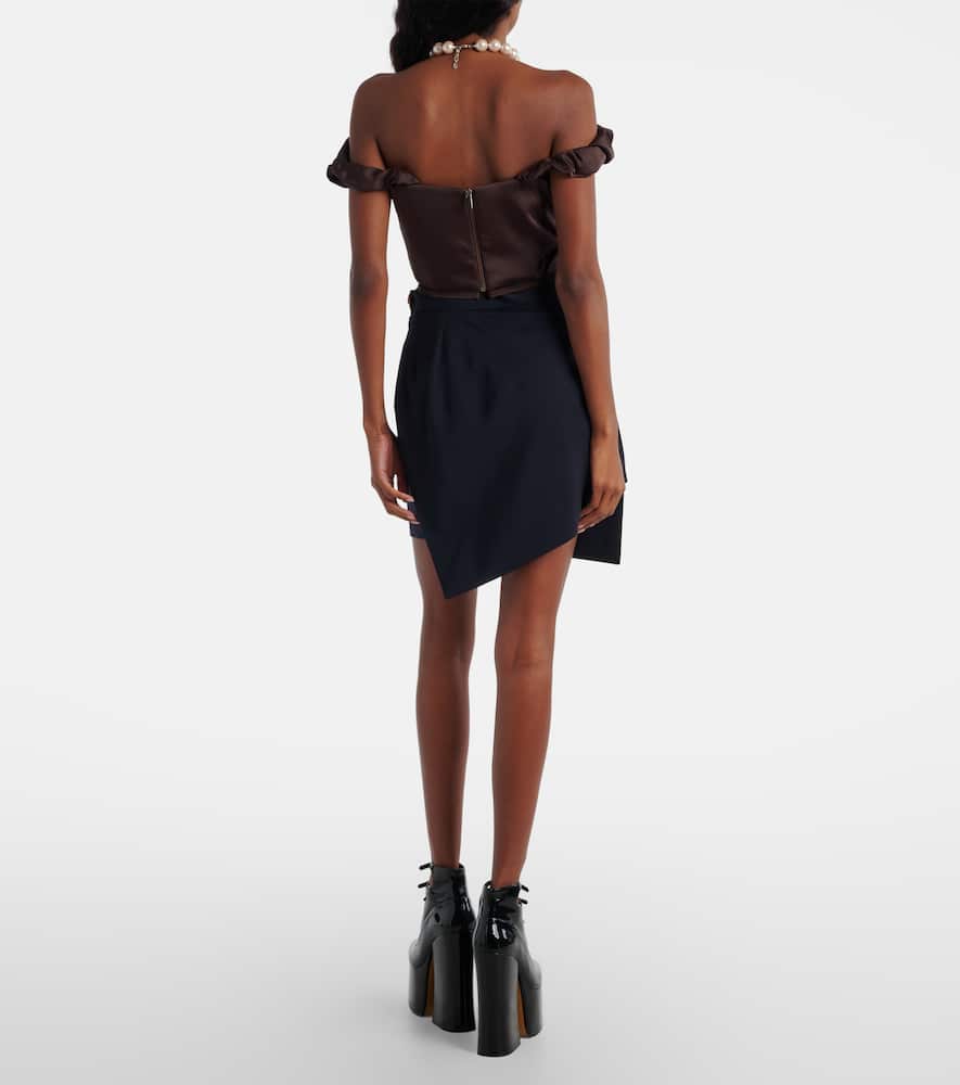 Vivienne Westwood Sunday Draped Corset In Brown