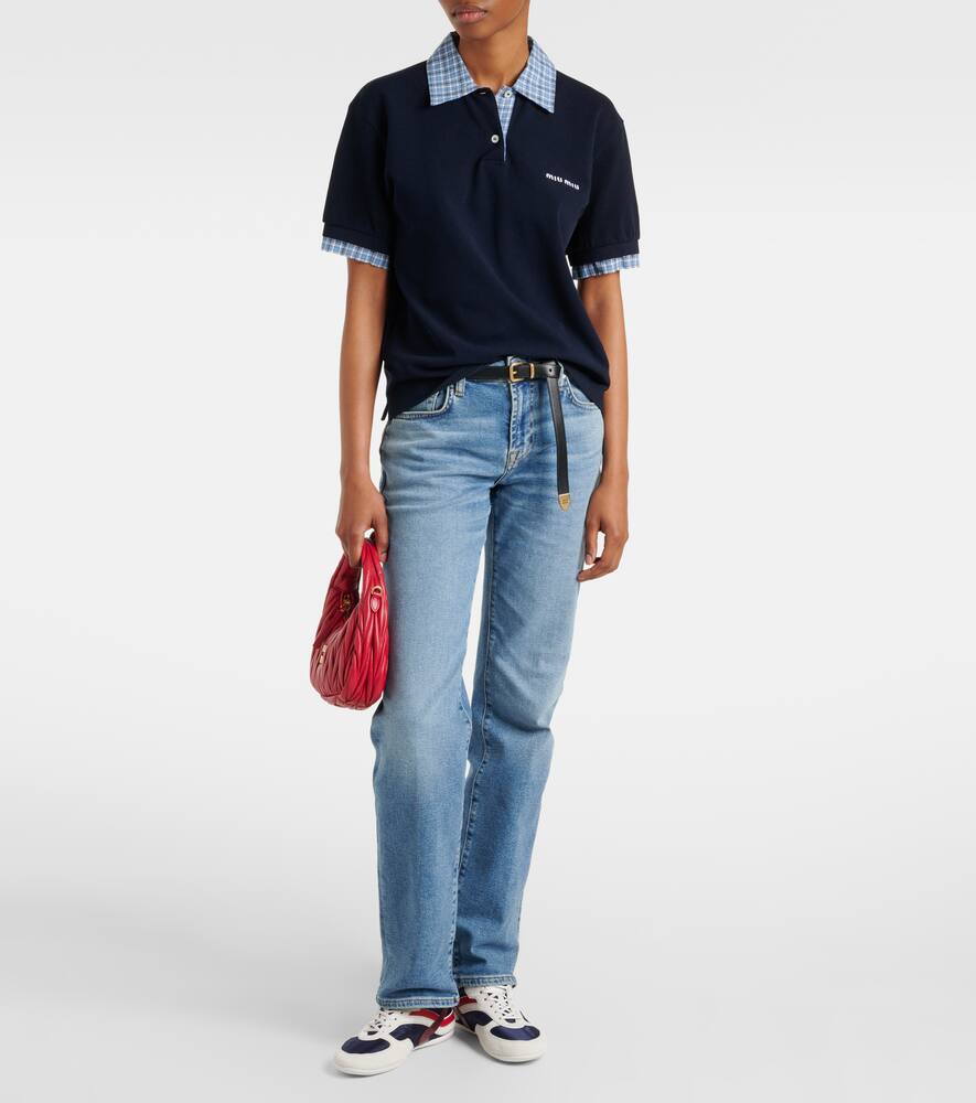 7 For All Mankind Calie Mid-rise Straight Jeans In Blue