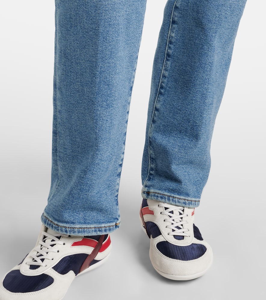 7 For All Mankind Calie Mid-rise Straight Jeans In Blue