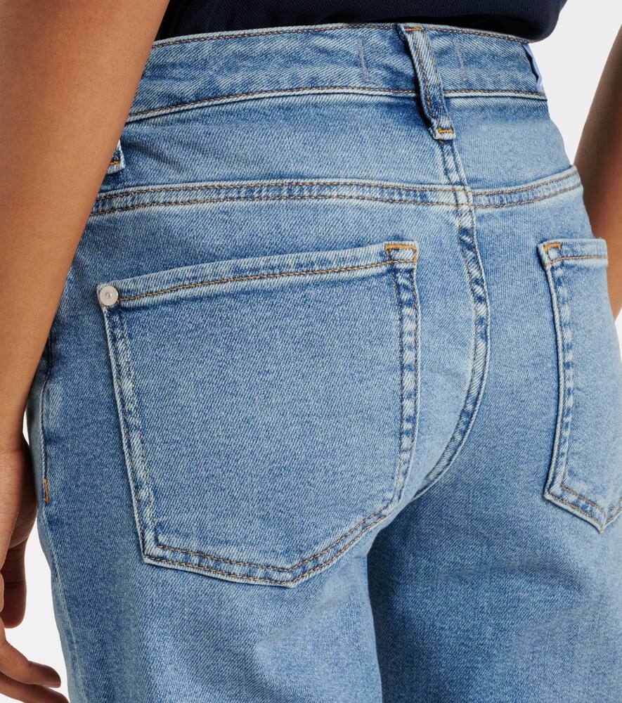 7 For All Mankind Calie Mid-rise Straight Jeans In Blue