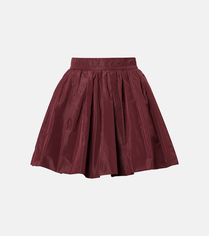 Patou Faille Balloon Miniskirt In Burgundy