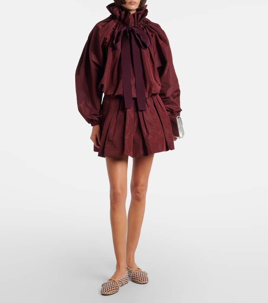 Patou Faille Balloon Miniskirt In Burgundy