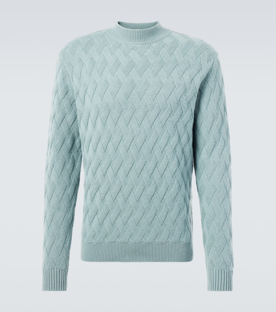 Allude Wool And Cashmere Sweater In Green
