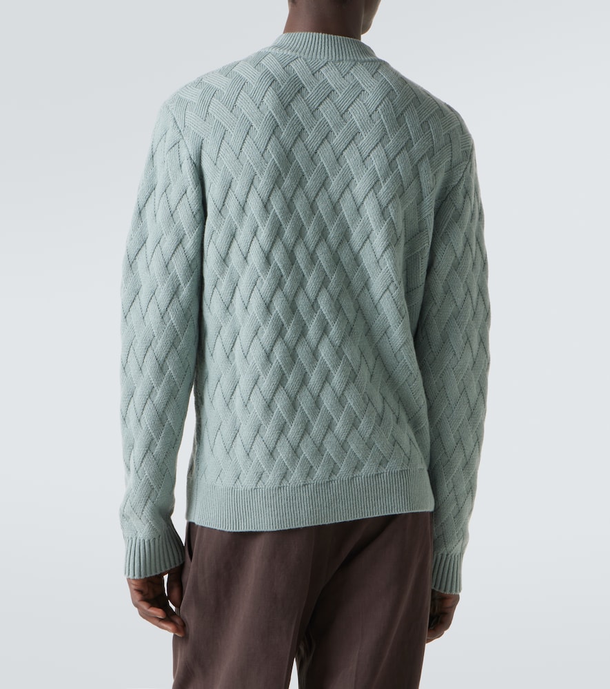 Allude Wool And Cashmere Sweater In Green