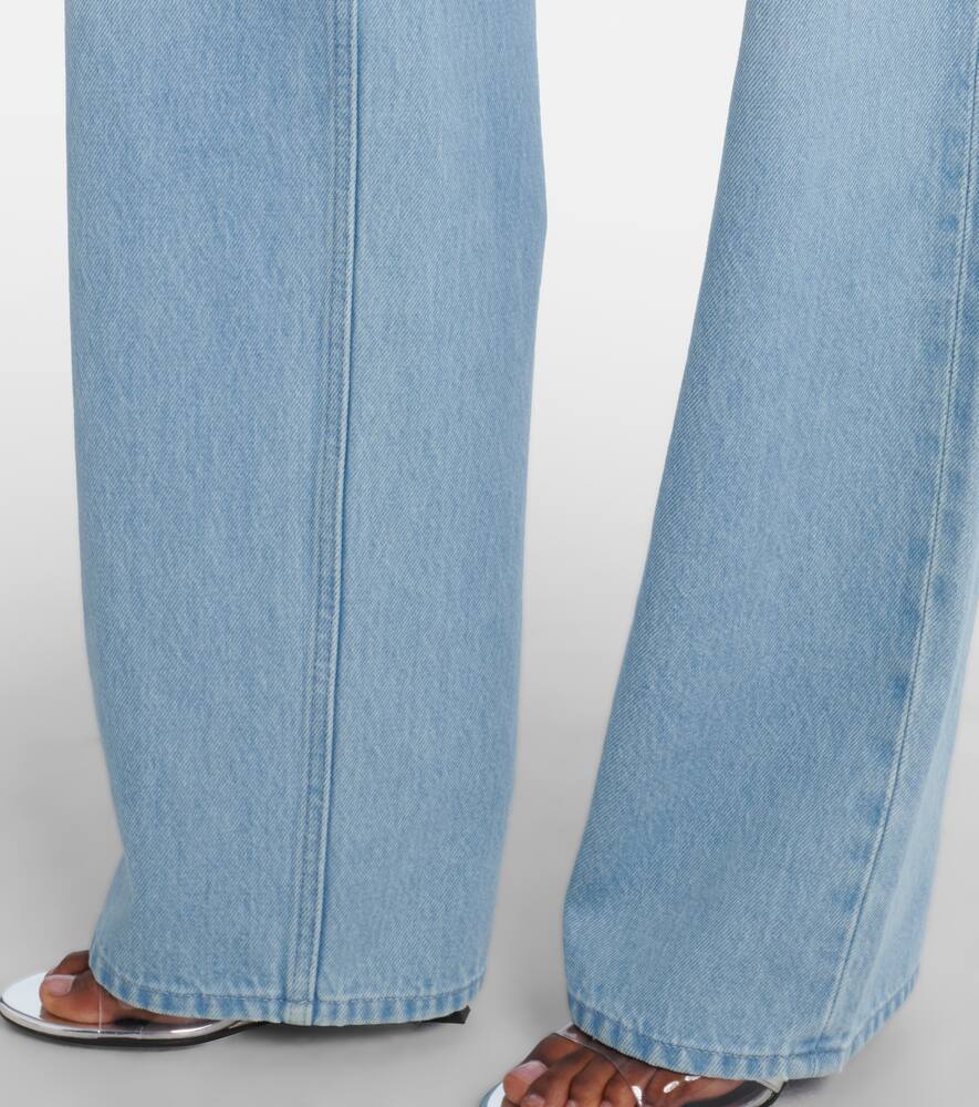 Versace High-rise Wide-leg Jeans In Blue